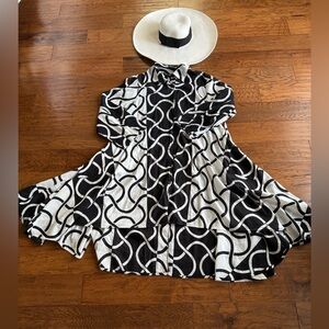Step‎ in Style Black and White Shirt Dress